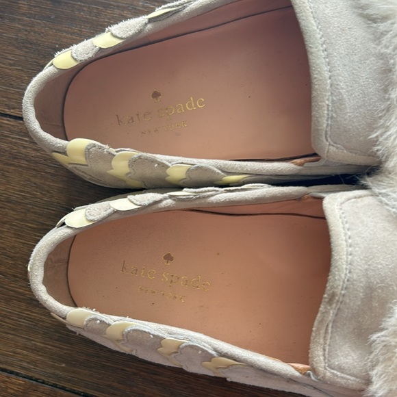 Kate Spade Lefferts Grey Suede Owl Shoes - Picture 2 of 6